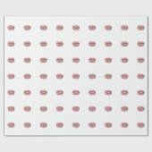 Kiss Glitter Pink White Makeup Copper Roos Lips Cadeaupapier (Vlak)