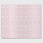 Kiss Glitter roze Afstuderen Roze witte lippen Cadeaupapier (Vlak)