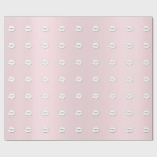 Kiss Glitter roze Afstuderen Roze witte lippen Cadeaupapier (Vlak)