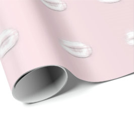 Kiss Glitter roze Afstuderen Roze witte lippen Cadeaupapier