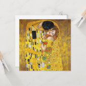  Kiss - Gustav Klimt - Flat Wenskaart Kaart (Voorkant / Achterkant in situ)