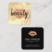 Kiss Handgeschreven Waterverf Vierkante Visitekaartje (Voorkant / Achterkant)