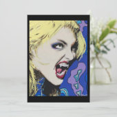 ‘Kiss Hard’ Painting on a Small-Scale Print  Kaart (Staand voorkant)