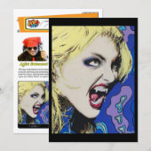 ‘Kiss Hard’ Painting on a Small-Scale Print  Kaart (Voorkant / Achterkant)