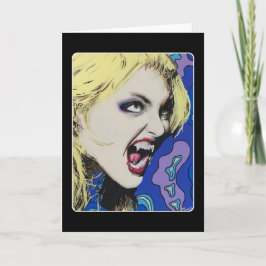 Kiss Hard schilderij op een Bedankkaart