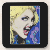 Kiss Hard schilderij op een Bier Onderzetter (Voorkant)