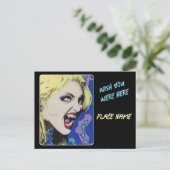 Kiss Hard schilderij op een Briefkaart (Staand voorkant)