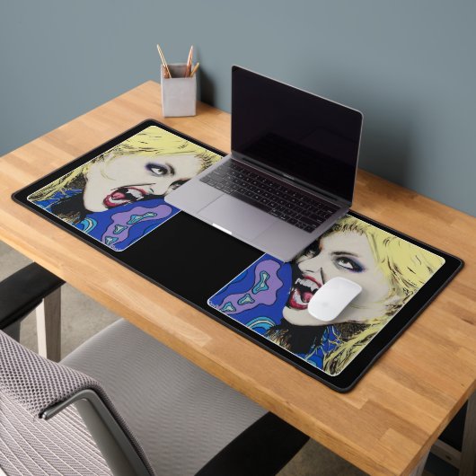 Kiss Hard schilderij op een Bureaumat (Kantoor 2)