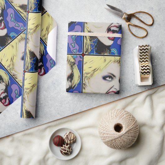 Kiss Hard schilderij op een Cadeaupapier (Crafts)