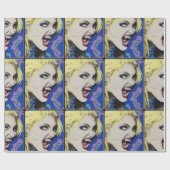 Kiss Hard schilderij op een Cadeaupapier (Vlak)