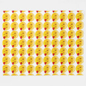 Kiss-Heart emoji Fleece Deken (Voorkant (Horizontaal))