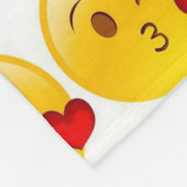 Kiss-Heart emoji Fleece Deken (Hoek)