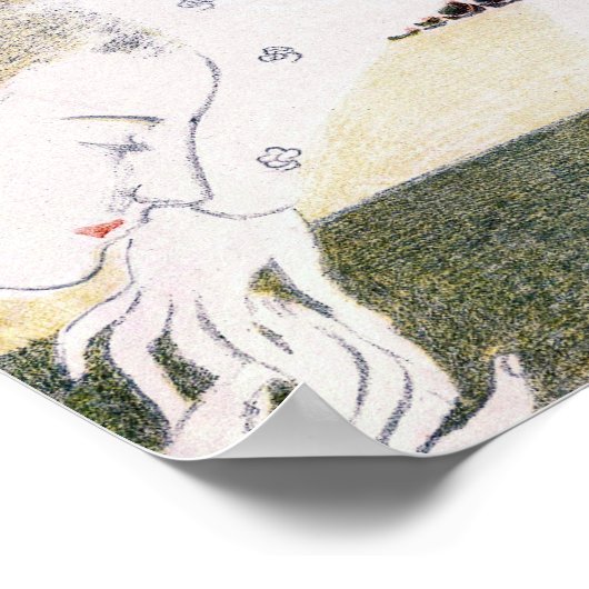 Kiss her Hand, Maurice Denis Poster (Hoek)