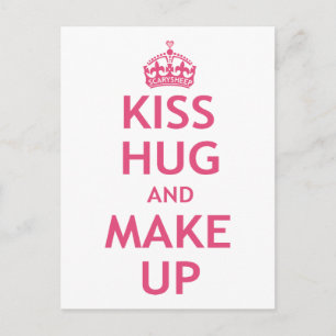 Kiss Hug en make-up Briefkaart