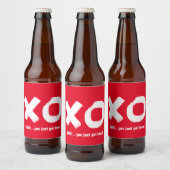 Kiss Hug Red en White Beer Label Bier Etiket (Flessen)