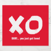 Kiss Hug Red en White Beer Label Bier Etiket (Enkel label)