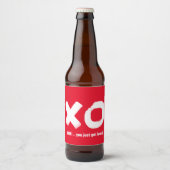 Kiss Hug Red en White Beer Label Bier Etiket (Voorkant)