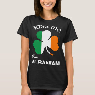 Kiss Ik ben Albanees Shamrock Albanië St Patrick's T-shirt