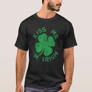Kiss Ik ben Ierse grappige Saint Patrick Day Women T-shirt