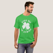 Kiss Ik ben joods Saint Patrick Day T-shirt (Voorkant volledig)