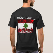 Kiss Ikhtak, ik ben Libanees - Aangepast.. - Geper T-shirt (Achterkant)