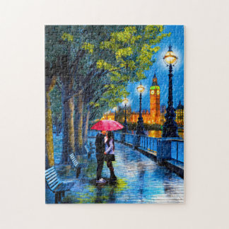 Kiss in de regen - London Big Ben Jigzaag Puzzle Legpuzzel