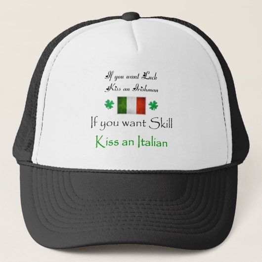 Kiss IRISH-vs-ITALIAANS Trucker Pet (Voorkant)