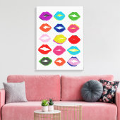 Kiss Kiss Canvas Afdruk (Insitu (Woonkamer))