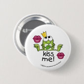 Kiss Kiss Kiss, kikker Ronde Button 5,7 Cm (Voorkant /achterkant)