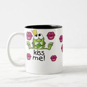 Kiss Kiss Kiss, kikker Tweekleurige Koffiemok
