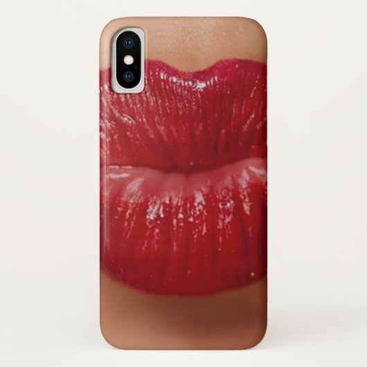 Kiss Kiss Red Lips Love Case-Mate iPhone Case (Achterkant)