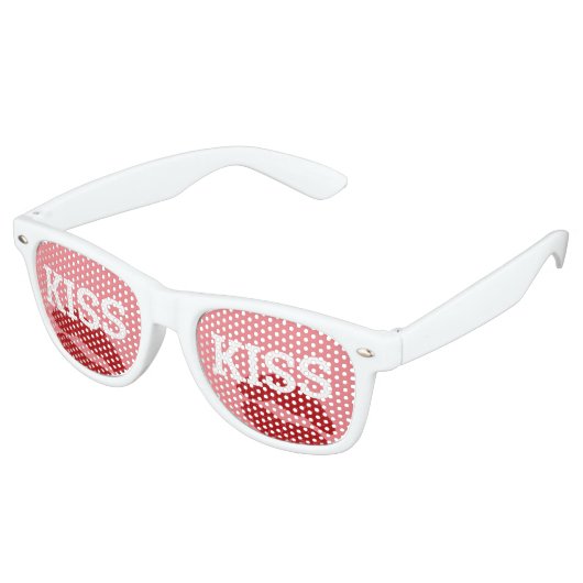 KISS KISS retro Shades / Fun Party Sunbribril Retro Zonnebril (Gekanteld)