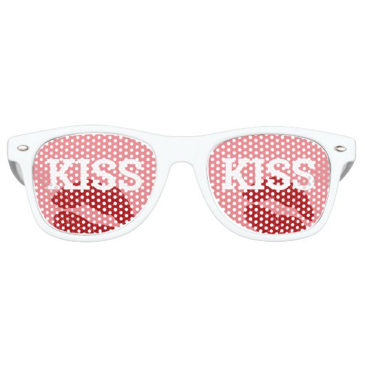 KISS KISS retro Shades / Fun Party Sunbribril Retro Zonnebril (Voorkant)