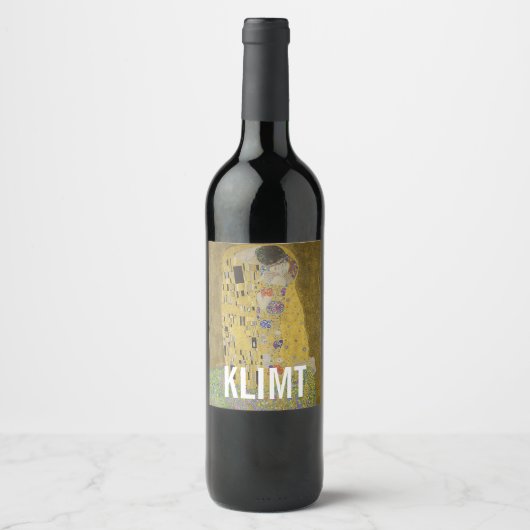 Kiss Klimt Wine Label Wijn Etiket (Voorkant)