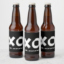 Kiss Knuffel Zwart-wit Bierlabel