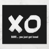 Kiss Knuffel Zwart-wit Bierlabel Bier Etiket (Enkel label)