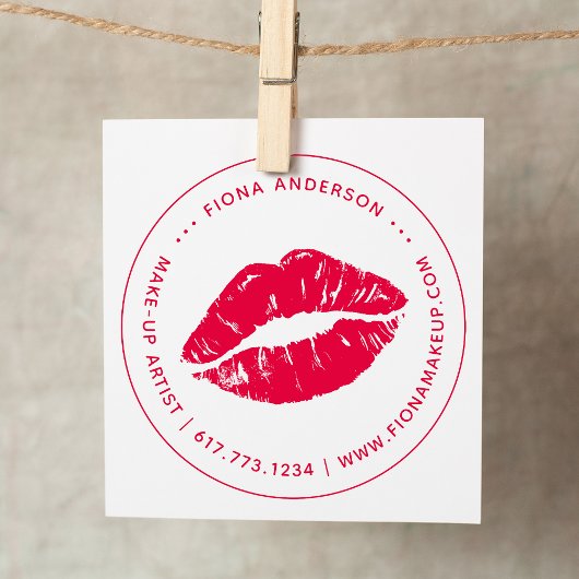 Kiss Lip Make-up Artist Zelfinktende Stempel