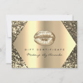 Kiss Lip Makeup Artist Sepia Gold Certificate Gift (Achterkant)