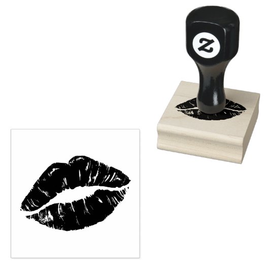Kiss Lip Rubberstempel (Gestempeld)