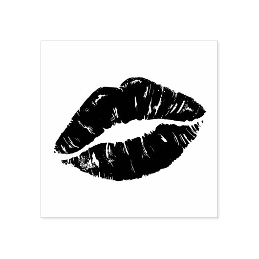 Kiss Lip Rubberstempel (Afrduk)