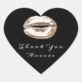 Kiss Lippen Ivoor Zwart Wit Make-up Bridal 16 Dank Hart Sticker