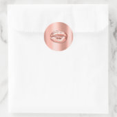 Kiss Lippen Koraal Perzik Make-up Artiest Beauty M Ronde Sticker (Tas)