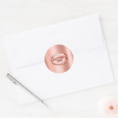 Kiss Lippen Koraal Perzik Make-up Artiest Beauty M Ronde Sticker (Envelop)