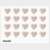 Kiss Lippen Roos Gouden Hart Make-up 16e Dank Naam Sticker (Vel)