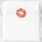 'KISS' LIPPRINT RONDE STICKER (Tas)