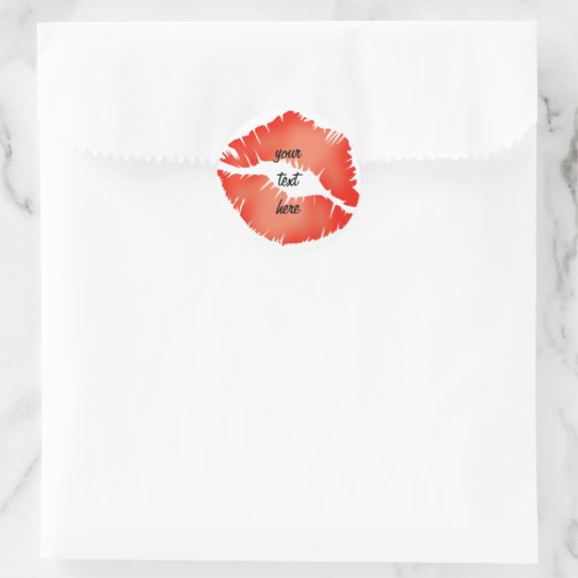 'KISS' LIPPRINT RONDE STICKER