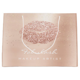 Kiss Lips Blush Makeup Glitter Roos Gold Confetti Groot Cadeauzakje