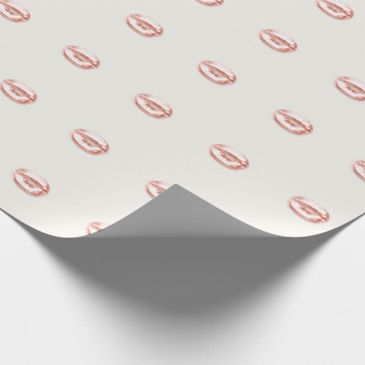 Kiss Lips Bridal 16th Girl Roos Pink Ivory Creamy Cadeaupapier (Hoek)