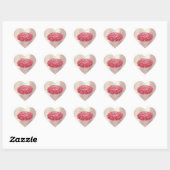 Kiss Lips Glitter Makeup 16th Roos Red Heart Hart Sticker (Vel)