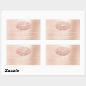 Kiss Lips Glitter Makeup Beauty Salon Microblading Rechthoekige Sticker (Vel)